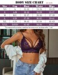 Avidlove Women's Purple Lingerie Bra and Thong Set