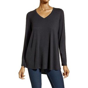 HUE Women's T-Shirt, Black, Black, Medium