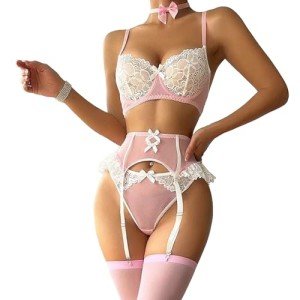 Lace Corset and Panty Set for Women