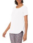 Amazon Essentials Women's Studio Relaxed-Fit Lightweight Crewneck T-Shirt, -white, Medium