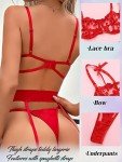 Aphrotiny Women's Lace Lingerie Set with Garter Belt
