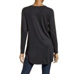 HUE Women's T-Shirt, Black, Black, Medium