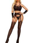 Sexy Fishnet Lingerie Bodystocking Set for Women