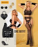 Sexy Fishnet Lingerie Bodystocking Set for Women