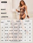 RSLOVE Women's Lace Garter Teddy Lingerie Set