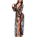Lace Kimono Robe & Panty Set for Women