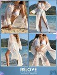 RSLOVE Women's Sexy Lace Kimono Robe & Chemise