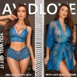 Avidlove Women's 3-Piece Lace Lingerie Set