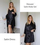 Ekouaer Satin Nightgown and Robe Set for Women