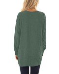 GOUCEHN Womens Long Sleeve Shirts Fall Winter Casual Fashion Blouse Tunic Tops for Leggings with Pockets(Green, Medium)