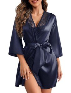 Avidlove Women’s Short Satin Kimono Robe