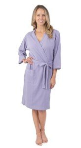 Patricia Women's Ultra Soft Lavender Waffle Kimono