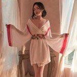 Temptshow Women's Sexy Japanese Kimono Nightgown