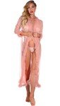 Honeystore Women's Sheer Babydoll Nightgown Robe