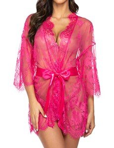 Avidlove Women's Lace Kimono Lingerie Nightgown