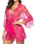 Avidlove Women's Lace Kimono Lingerie Nightgown