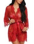 Lace Kimono Robe with G-String for Women