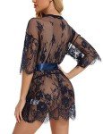 Lace Kimono Robe Babydoll Lingerie Set