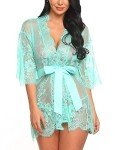 Women's Lace Kimono Babydoll Lingerie Set