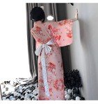 SINGUYUN Women's Kimono Lingerie Set - Pink