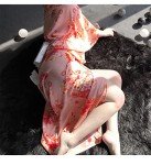 SINGUYUN Women's Kimono Lingerie Set - Pink