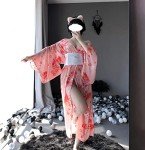 SINGUYUN Women's Kimono Lingerie Set - Pink