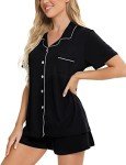 Comfy Black Two-Piece Women's Pajama Set