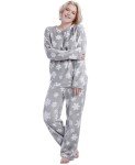 Cozy Plaid Fleece Pajama Set for Women