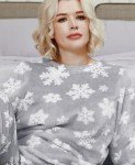 Cozy Plaid Fleece Pajama Set for Women