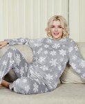 Cozy Plaid Fleece Pajama Set for Women