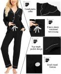Cozy Black Long Sleeve Pajama Set for Women