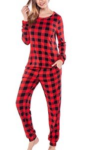 Women's Long Sleeve Pajama Set with Pockets