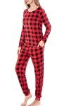 Women's Long Sleeve Pajama Set with Pockets