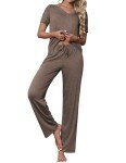 Ekouaer Women’s Soft V-Neck Pajama Set