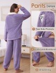Cozy Purple Fleece Pajama Set for Women