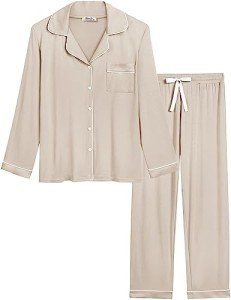 Joyaria Soft Bamboo Long Sleeve Pajama Set