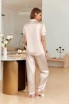 Ekouaer Women's Satin Pajama Set - 4 Pieces