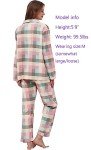 Chung Women's Flannel Pajama Set in Green Plaid