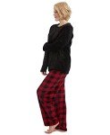 Cozy Plaid Fleece Pajama Set for Women