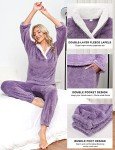 Oleda Women's Cozy Fleece Pajama Set - Purple