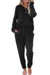 Ekouaer Women's Soft Long Sleeve Pajama Set