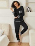 Ekouaer Soft Long Sleeve Pajama Sets - 2 Pack