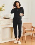 Ekouaer Women's Soft Long Sleeve Pajama Set