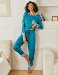 Ekouaer Soft Long Sleeve Pajama Sets - 2 Pack