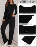 IYOWEL Women's Black 2-Piece Lounge Set