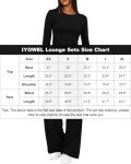 IYOWEL Women's Black 2-Piece Lounge Set