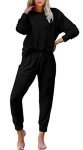 Cozy Women's Long Sleeve Pajama Set - Black