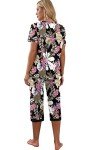 VINTATRE Women's Short Sleeve Pajama Set - Pink