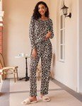 Ekouaer Women's Soft Long Sleeve Pajama Set