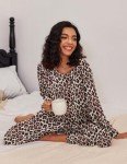 Ekouaer Women's Soft Long Sleeve Pajama Set
